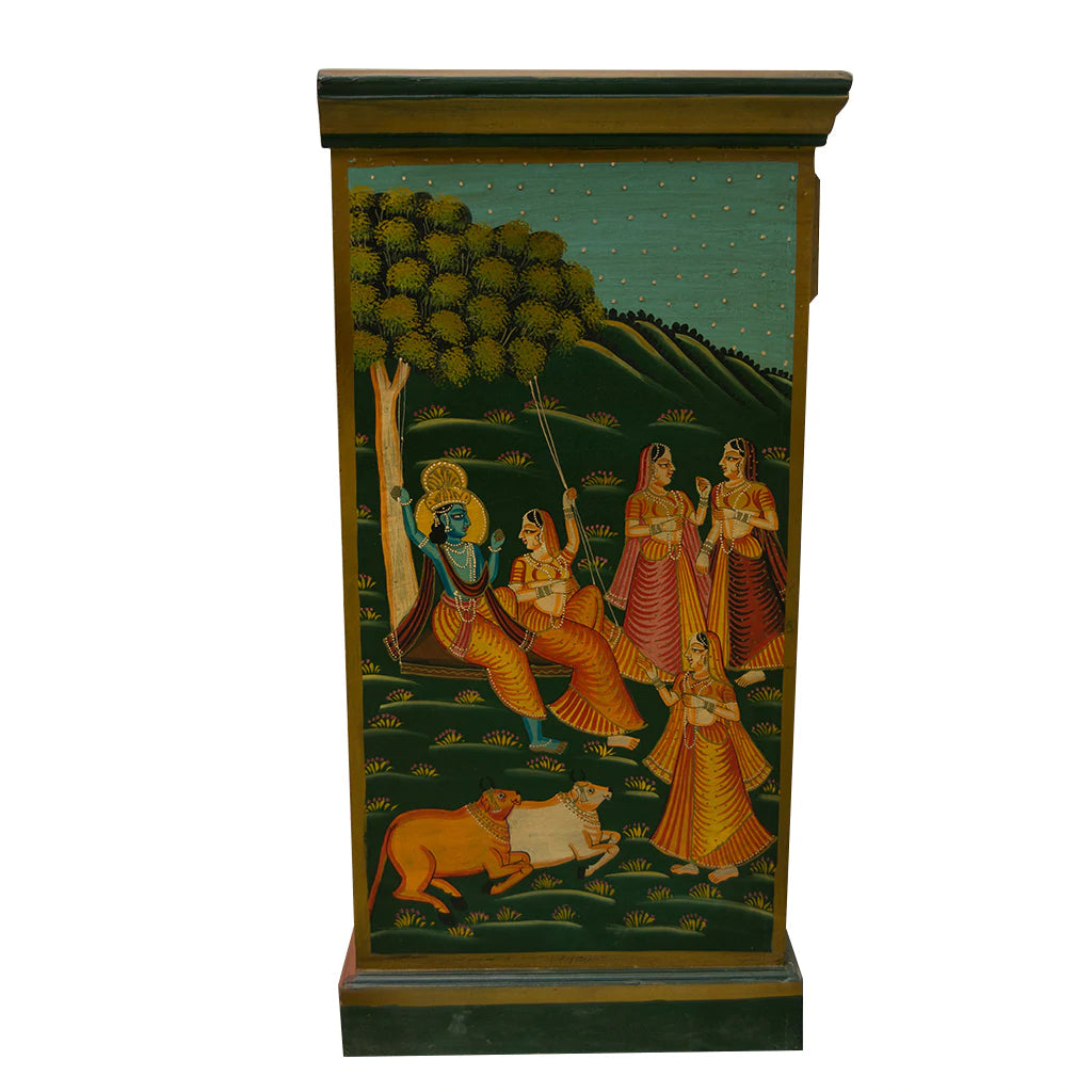 Radha Krishna Hand Painted Sideboard