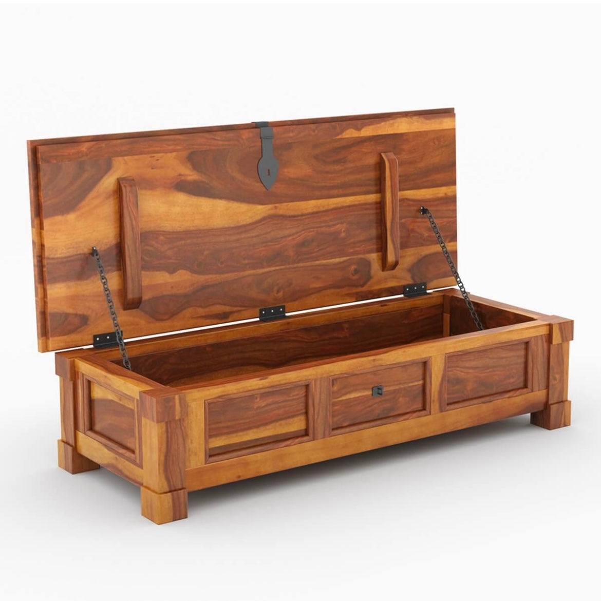 solid wood trunk coffee table